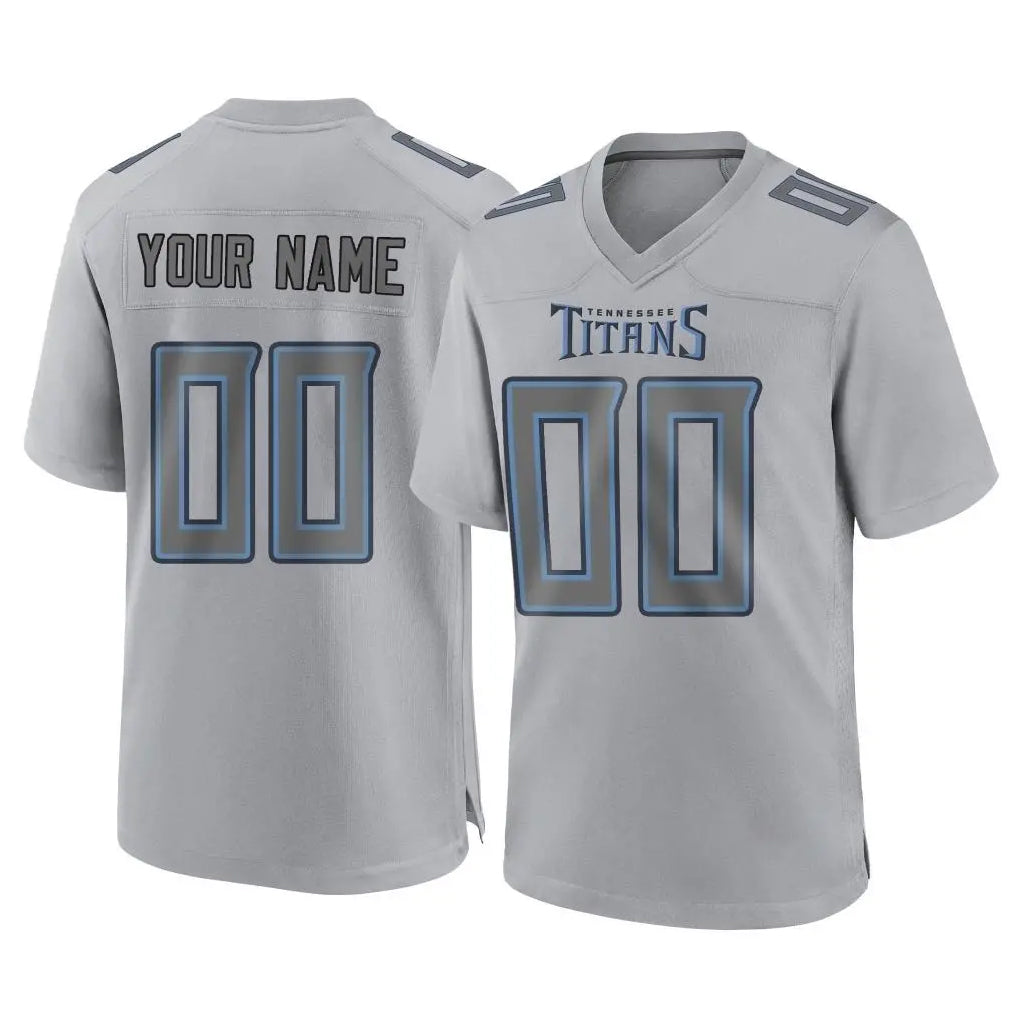 Tuec Custom T.Titans Gray Atmosphere Fashion Home Game Any Name & Numbers Stitched Jerseys