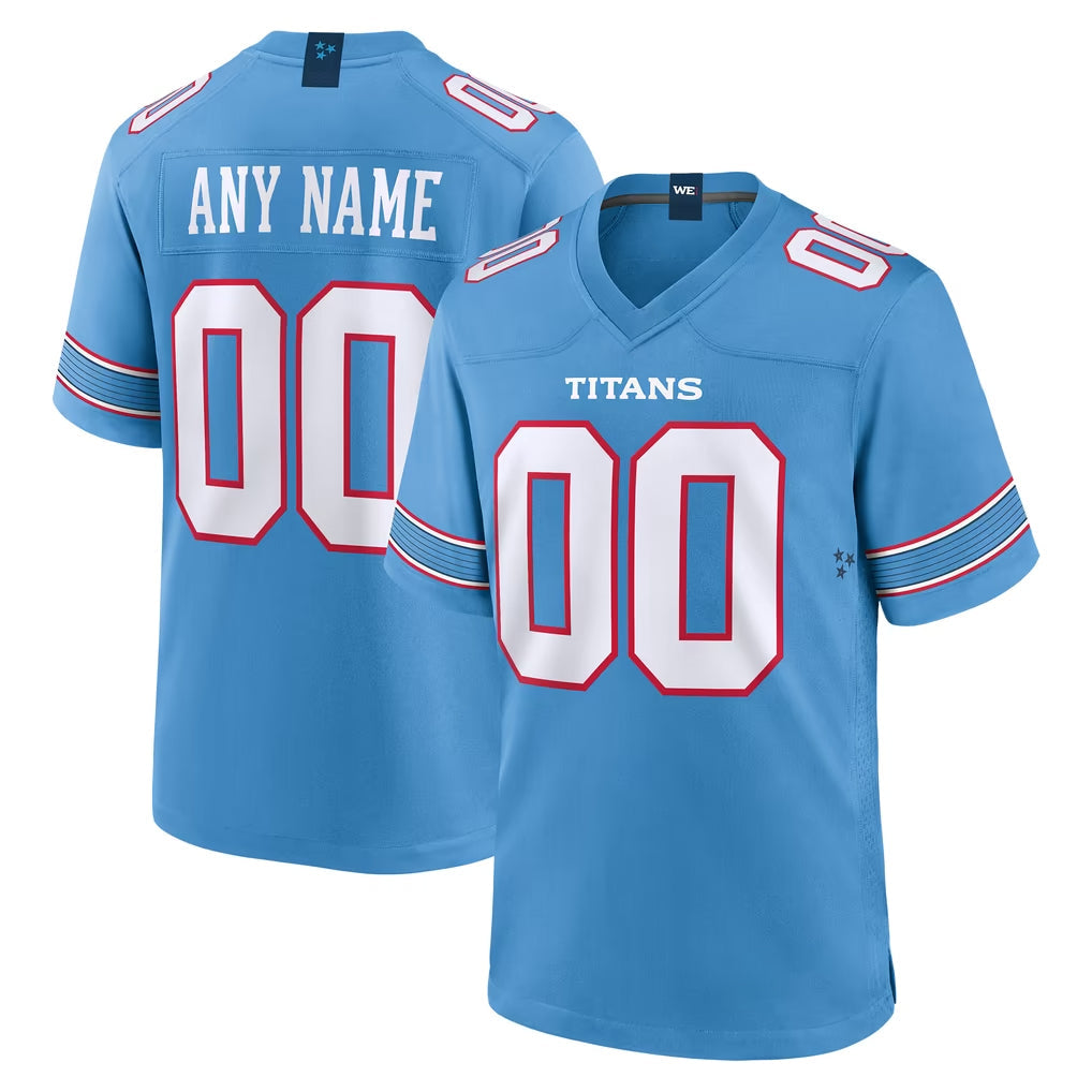 Tuec Custom T.Titans Light Blue 2026 Game Home Any Name & Numbers Stitched Jerseys