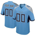 Tuec Custom T.Titans Light Blue Home Game Any Name & Numbers Stitched Jerseys