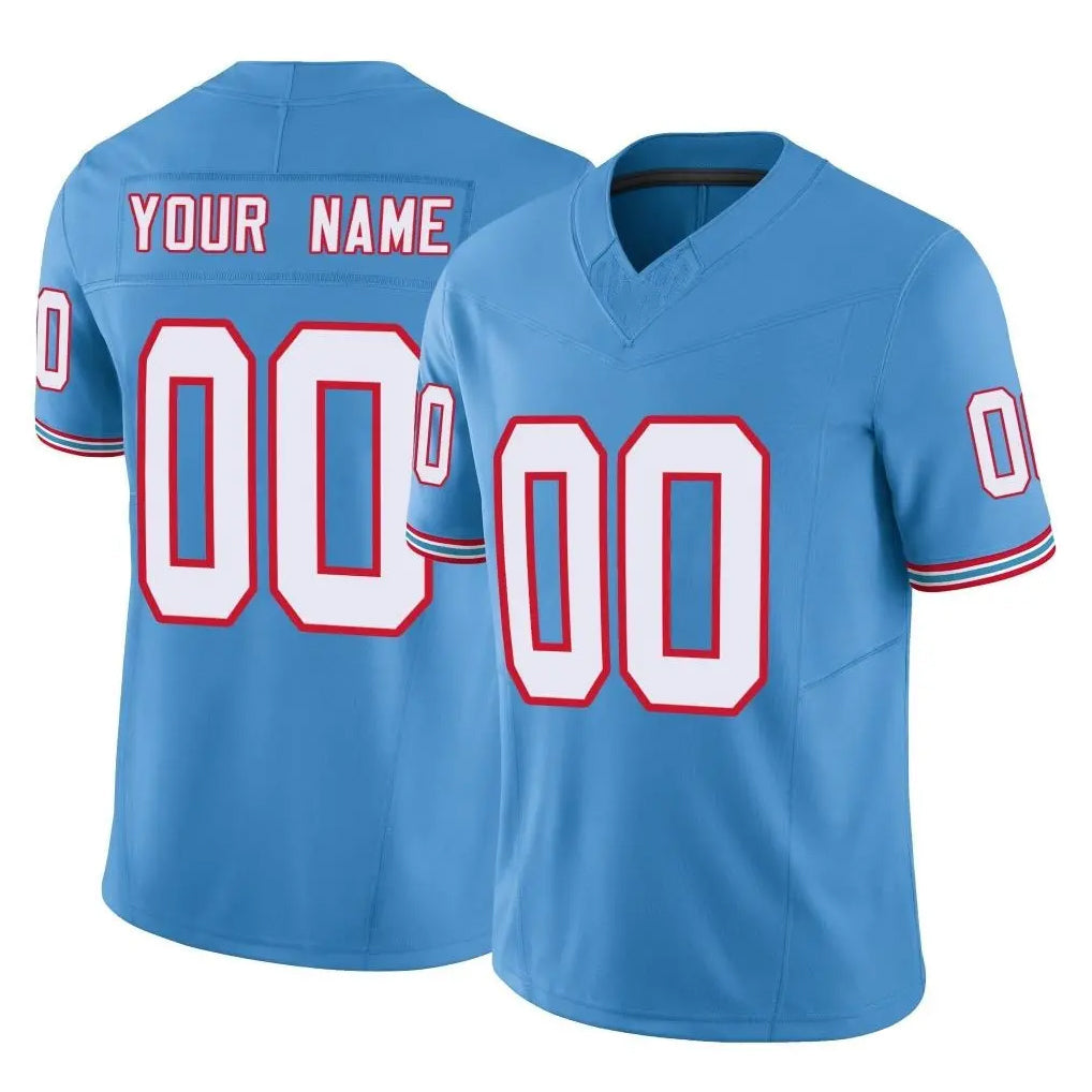 Tuec Custom T.Titans Light Blue Limited Vapor F.U.S.E. Home Game Any Name & Numbers Stitched Jerseys