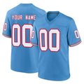 Tuec Custom T.Titans Light Blue Oilers Throwback Home Game Any Name & Numbers Stitched Jerseys