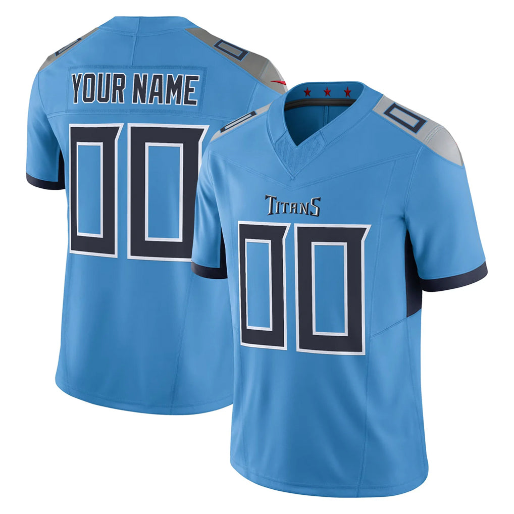 Tuec Custom T.Titans Light Blue Vapor F.U.S.E. Limited Home Game Any Name & Numbers Stitched Jerseys