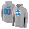 Tuec Custom T.Titans Light Gray LOGO Pullover Hoodies Home Game Any Name & Numbers Stitched Jerseys
