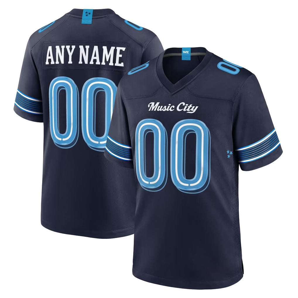 Tuec Custom T.Titans Navy 2026 Rivalries Collection Home Game Any Name & Numbers Stitched Jerseys