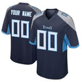 Tuec Custom T.Titans Navy Home Game Any Name & Numbers Stitched Jerseys