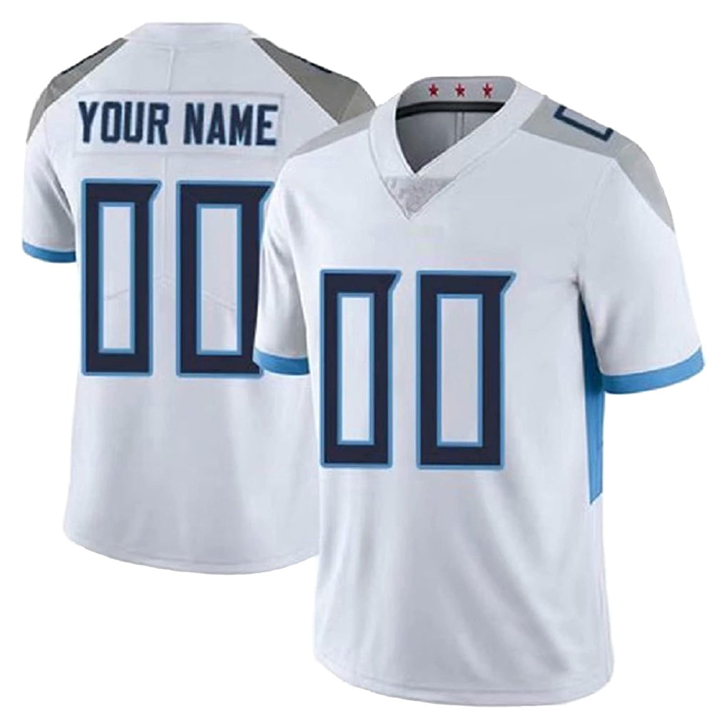 Tuec Custom T.Titans White 2025 Vapor Limited Home Game Any Name & Numbers Stitched Jerseys