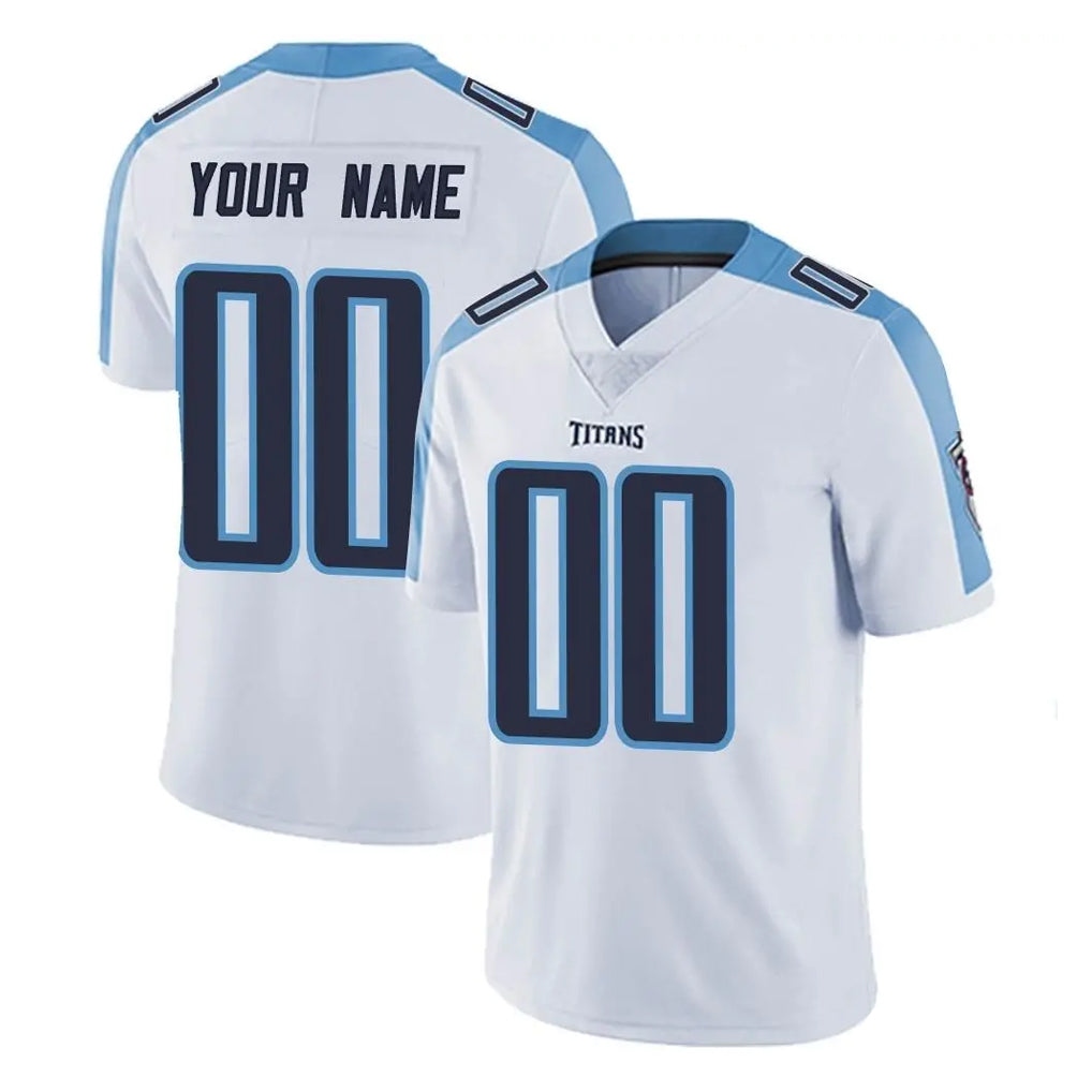 Tuec Custom T.Titans White Limited Vapor Untouchable Home Game Any Name & Numbers Stitched Jerseys