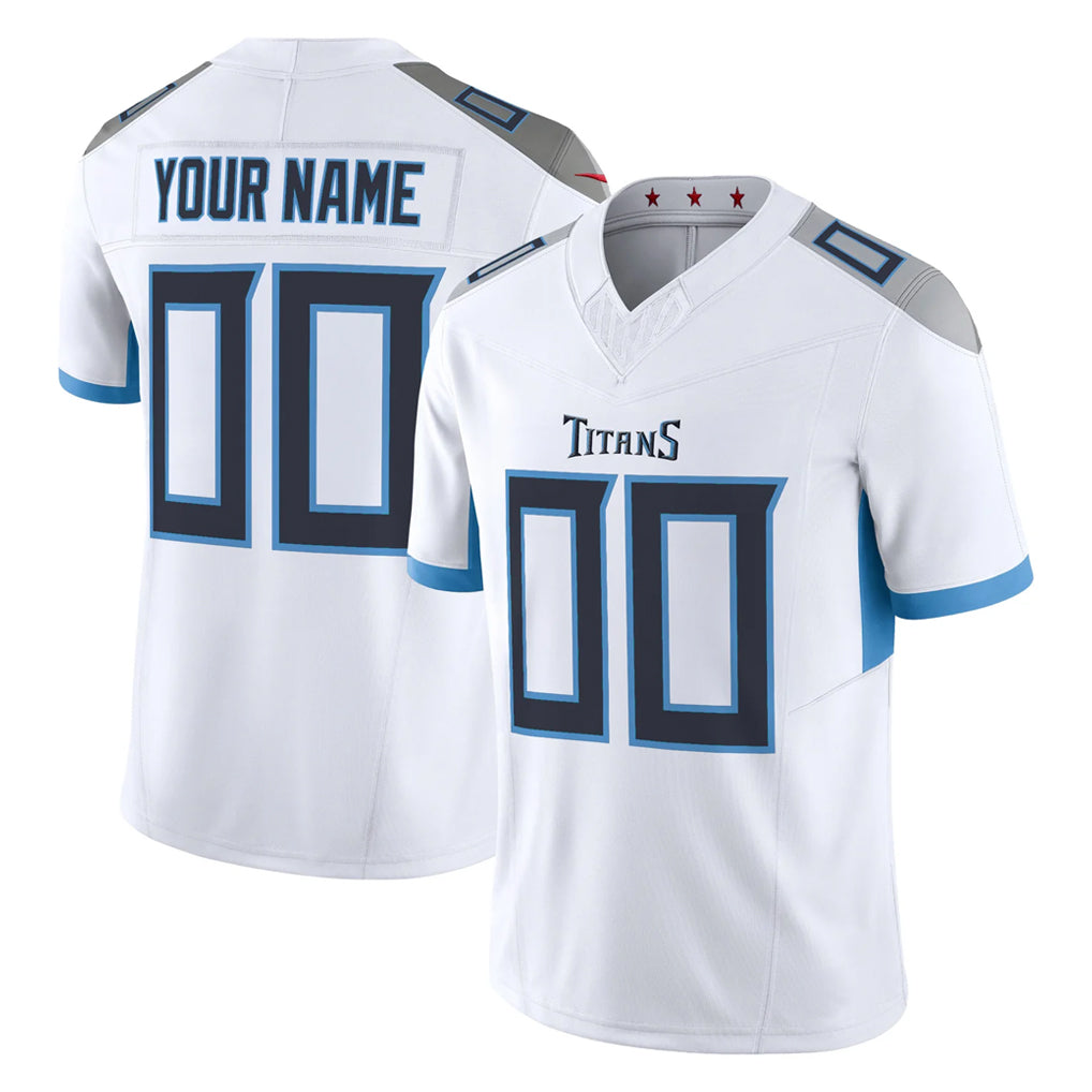 Tuec Custom T.Titans White Vapor F.U.S.E. Limited Home Game Any Name & Numbers Stitched Jerseys
