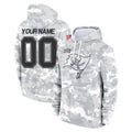 Tuec Custom TB.Buccaneers Arctic Camo Limited Salute to Service Pullover Hoodies Game Any Name & Numbers Stitched Jerseys