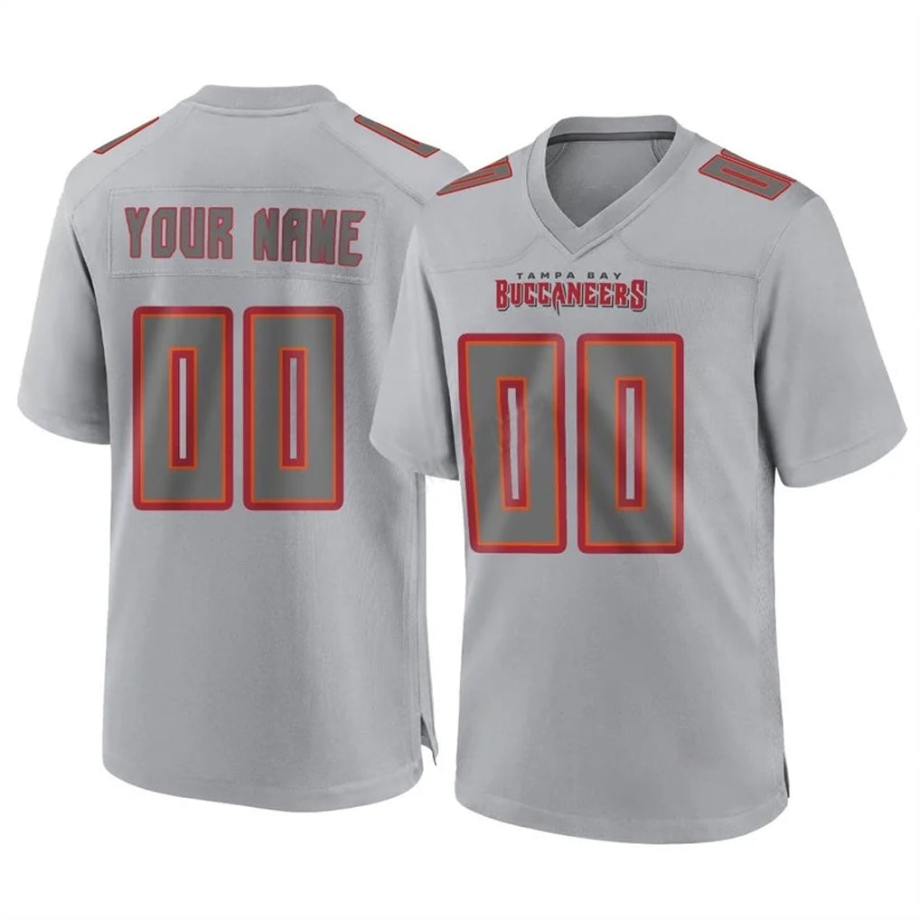 Tuec Custom TB.Buccaneers Gray Atmosphere Fashion Home Game Any Name & Numbers Stitched Jerseys