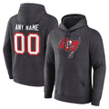 Tuec Custom TB.Buccaneers Gray LOGO Pullover Hoodie Home Game Any Name & Numbers Stitched Jerseys