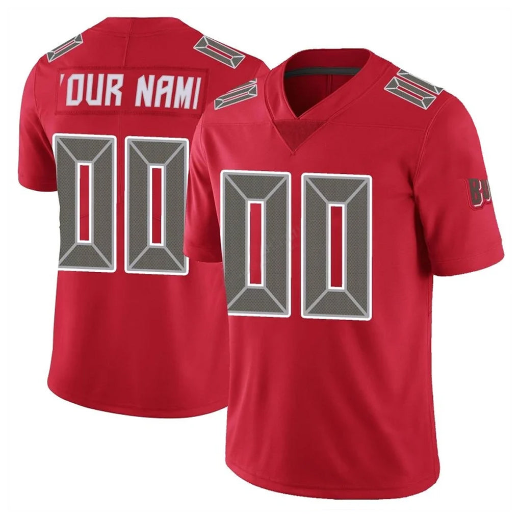 Tuec Custom TB.Buccaneers Red Limited Color Rush Home Game Any Name & Numbers Stitched Jerseys