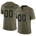 tuec Custom TB.Buccaneers Salute To Service Olive Stitched Jerseys