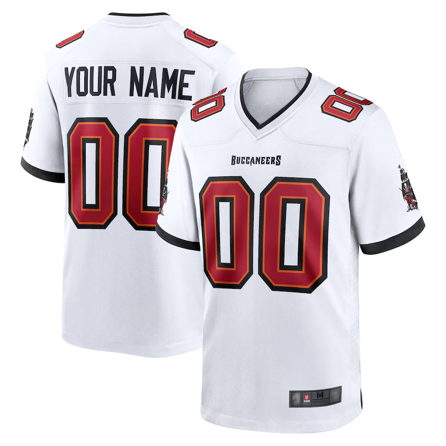 tuec Custom TB.Buccaneers White Replica Game Stitched Jerseys