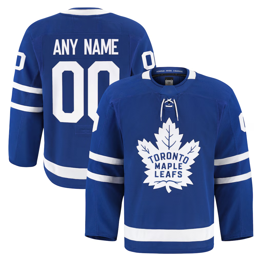 Tuec Custom T.Maple Leafs Blue Home Authentic Pro Jerseys