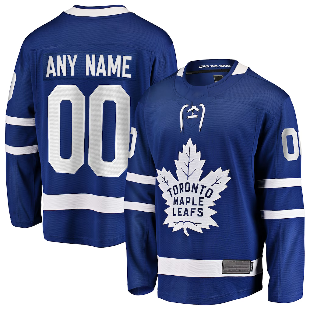 Tuec Custom T.Maple Leafs Blue Home Breakaway Jerseys