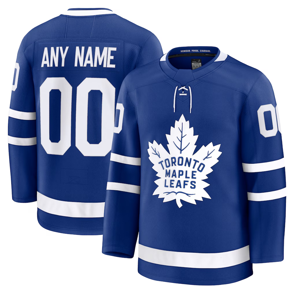 Tuec Custom T.Maple Leafs Blue Home Premium Jerseys