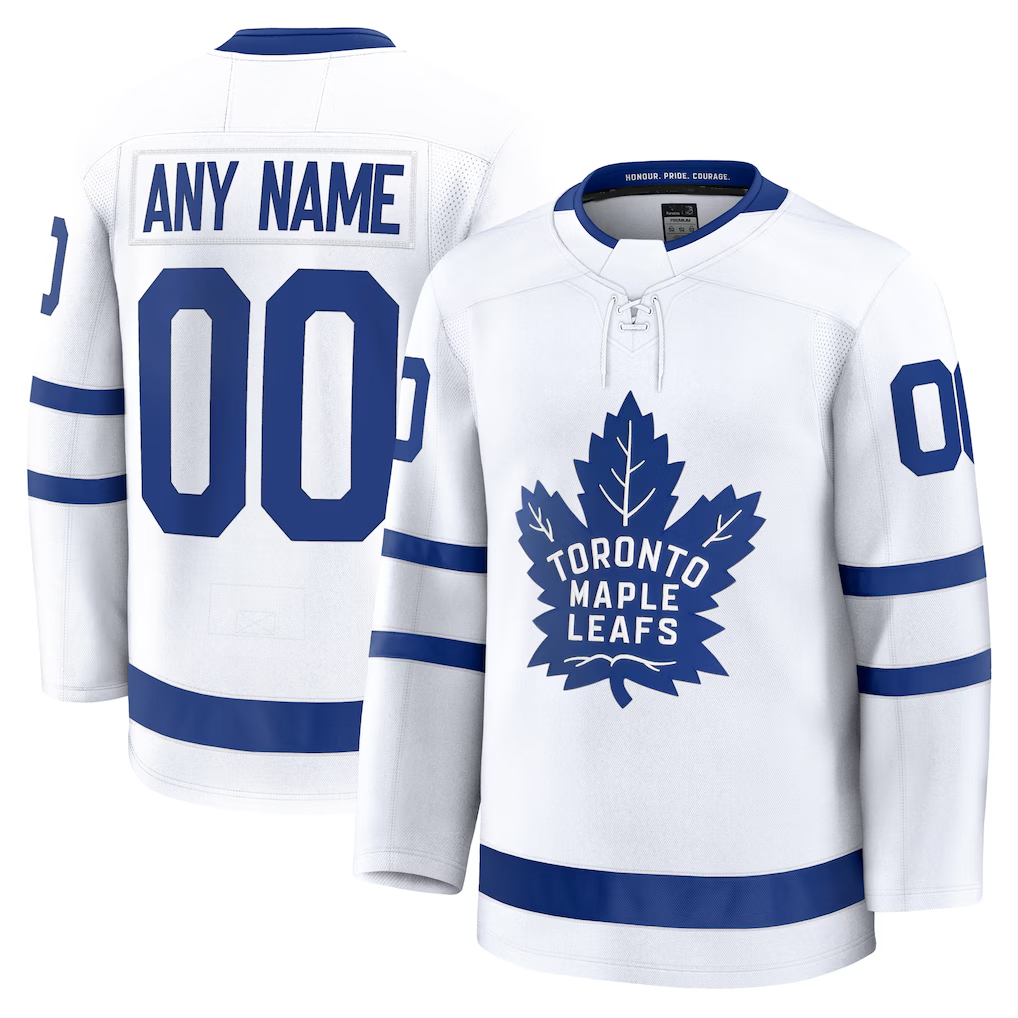 Tuec Custom T.Maple Leafs White Away Premium Jerseys