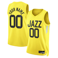 tuec Custom U.Jazz Gold Swingman Jerseys - Icon Edition