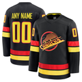 Tuec Custom V.Canucks Black Alternate Premium Jerseys