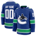Tuec Custom V.Canucks Blue Home Premium Jerseys