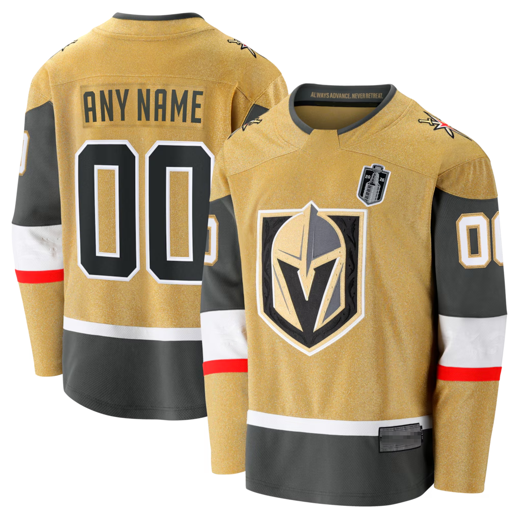 Tuec Custom V.Golden Knights Gold 2026 Stanley Cup Final Breakaway Jerseys