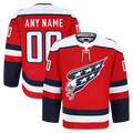 Tuec Custom W.Capitals Red Alternate Authentic Pro Jerseys