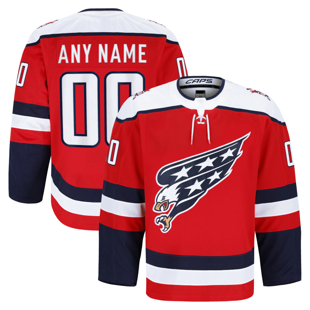 Tuec Custom W.Capitals Red Alternate Authentic Pro Jerseys