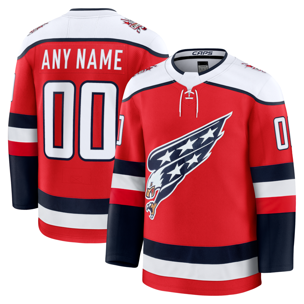 Tuec Custom W.Capitals Red Alternate Premium Jerseys