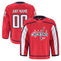 Tuec Custom W.Capitals Red Home Authentic Pro Jerseys