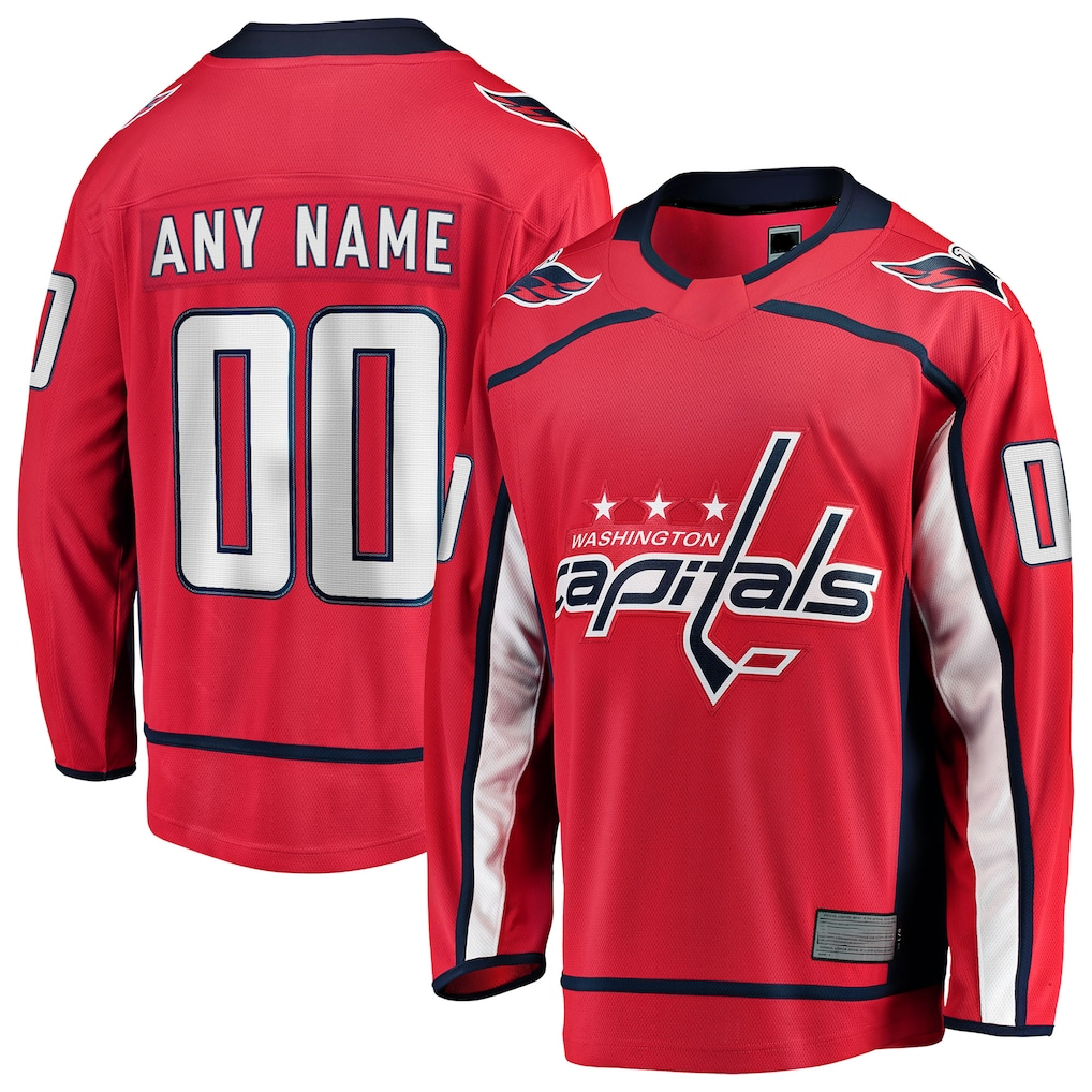 Tuec Custom W.Capitals Red Home Breakaway Jerseys