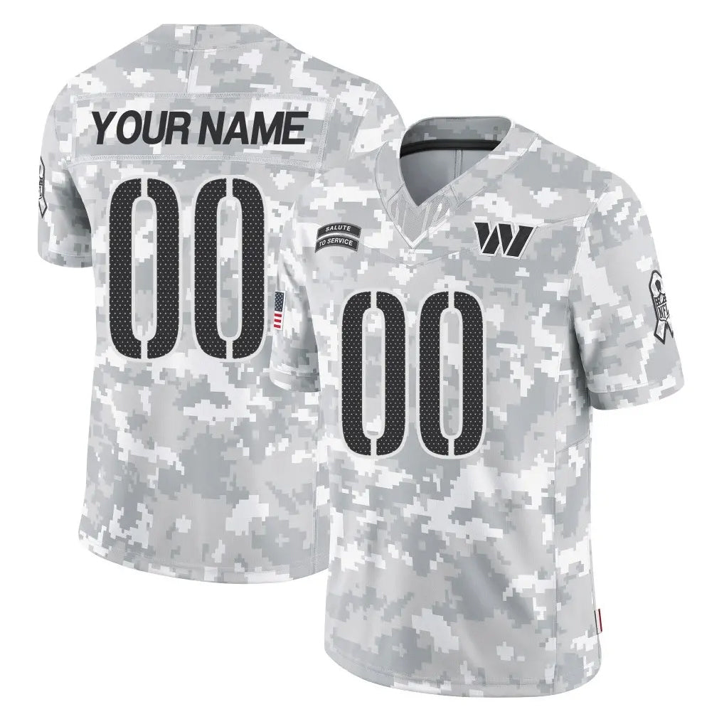 Tuec Custom W.Commanders Arctic Camo Limited Salute To Service Home Game Any Name & Numbers Stitched Jerseys