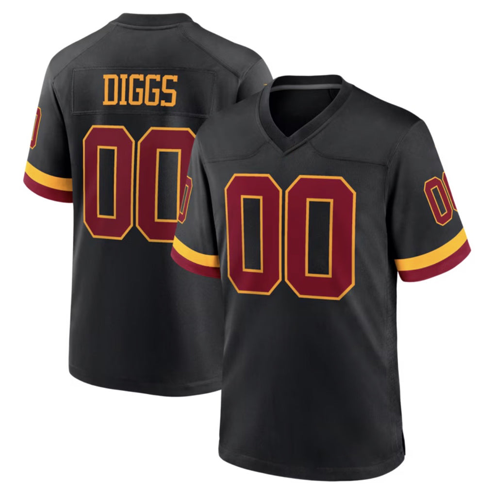 Tuec Custom W.Commanders Black Limited Home Game Any Name & Numbers Stitched Jerseys