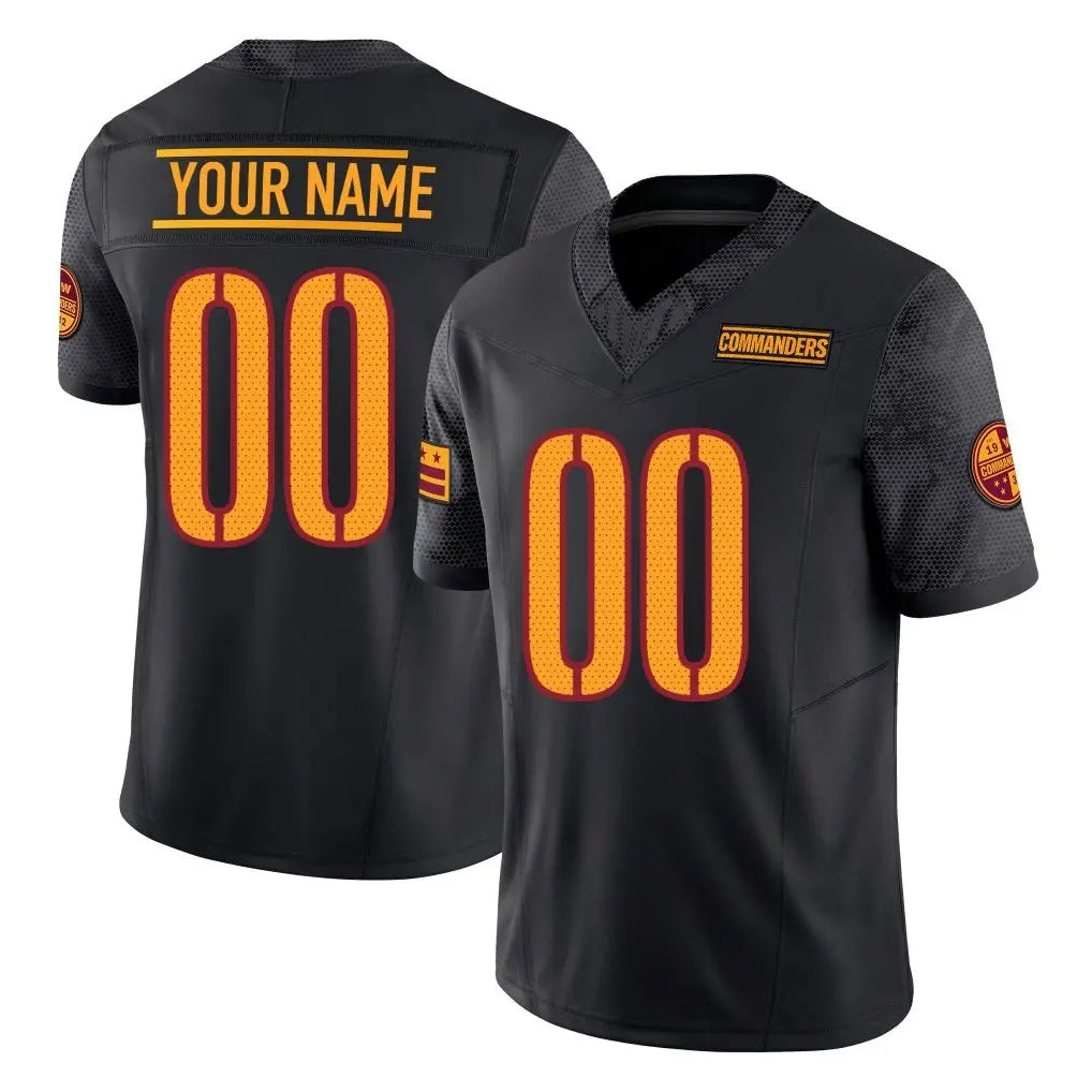 Tuec Custom W.Commanders Black Limited Vapor F.U.S.E. Home Game Any Name & Numbers Stitched Jerseys