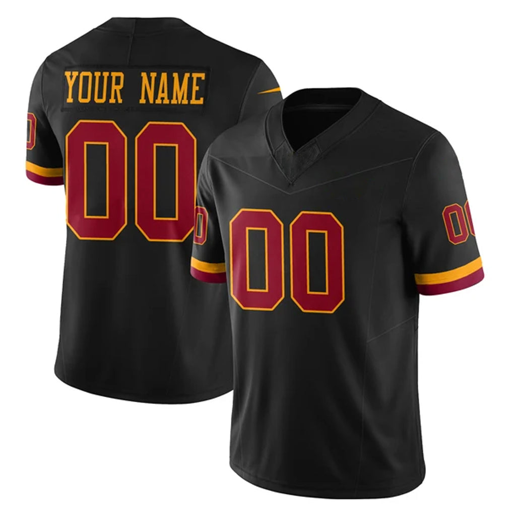 Tuec Custom W.Commanders Black Limited Vapor Home Game Any Name & Numbers Stitched Jerseys