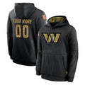 Tuec Custom W.Commanders Black Salute to Service Performance Pullover Hoodies Home Game Any Name & Numbers Stitched Jerseys