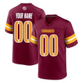 Tuec Custom W.Commanders Burgundy Home Game Any Name & Numbers Stitched Jerseys
