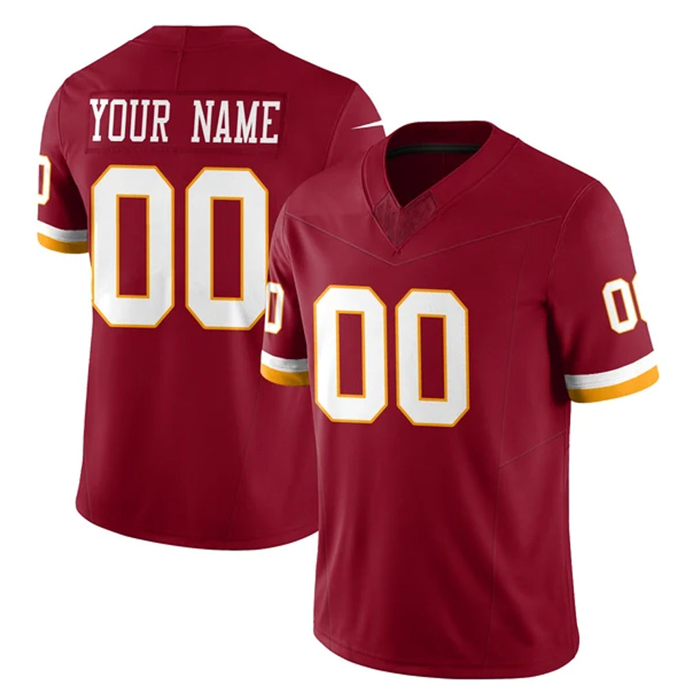Tuec Custom W.Commanders Burgundy Limited Team Vapor F.U.S.E. Home Game Any Name & Numbers Stitched Jerseys