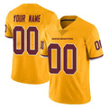 Tuec Custom W.Commanders Gold Limited Color Rush Home Game Any Name & Numbers Stitched Jerseys