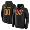 Tuec Custom W.Commanders Gray LOGO Performance Pullover Hoodies Game Any Name & Numbers Stitched Jerseys