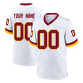 Tuec Custom W.Commanders White Home Game Any Name & Numbers Stitched Jerseys