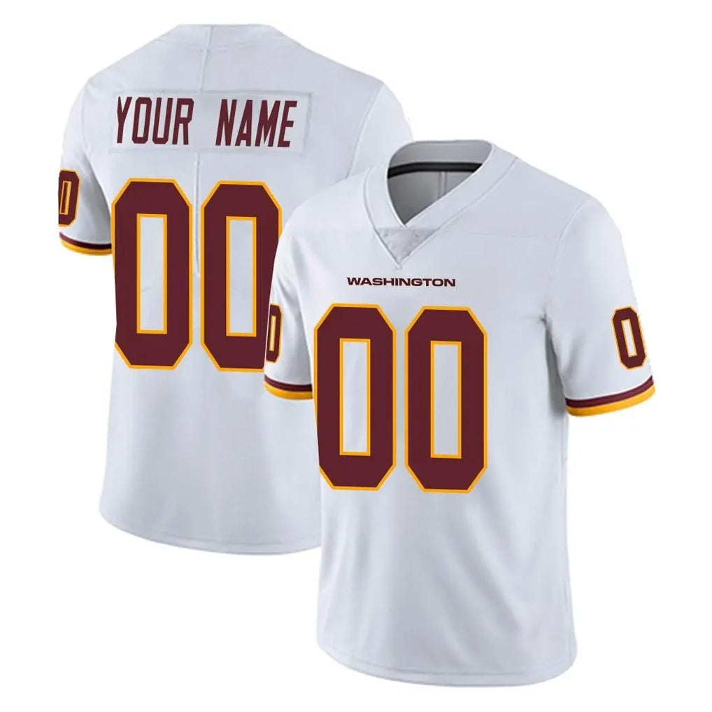 Tuec Custom W.Commanders White Limited Vapor Untouchable Home Game Any Name & Numbers Stitched Jerseys