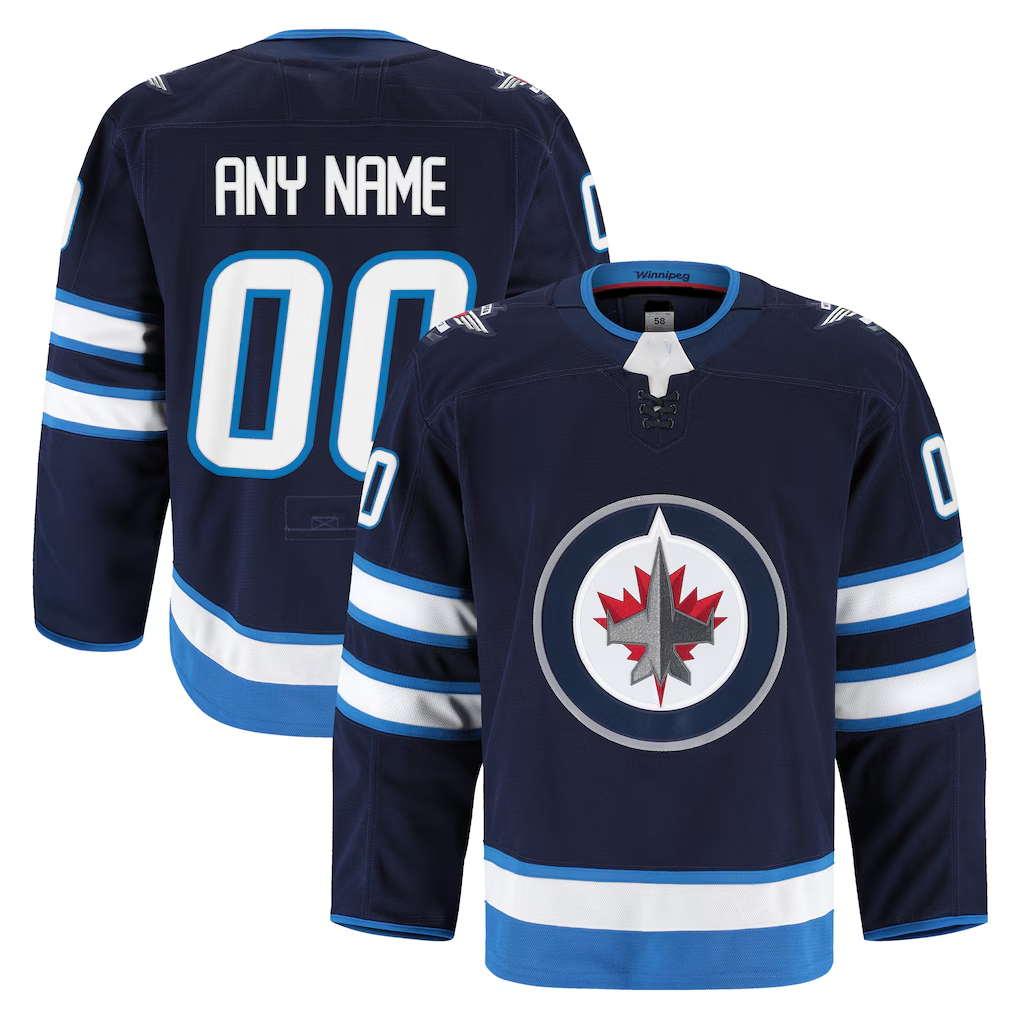 Tuec Custom W.Jets Navy Home Authentic Pro Jerseys