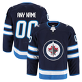 Tuec Custom W.Jets Navy Home Authentic Pro Jerseys
