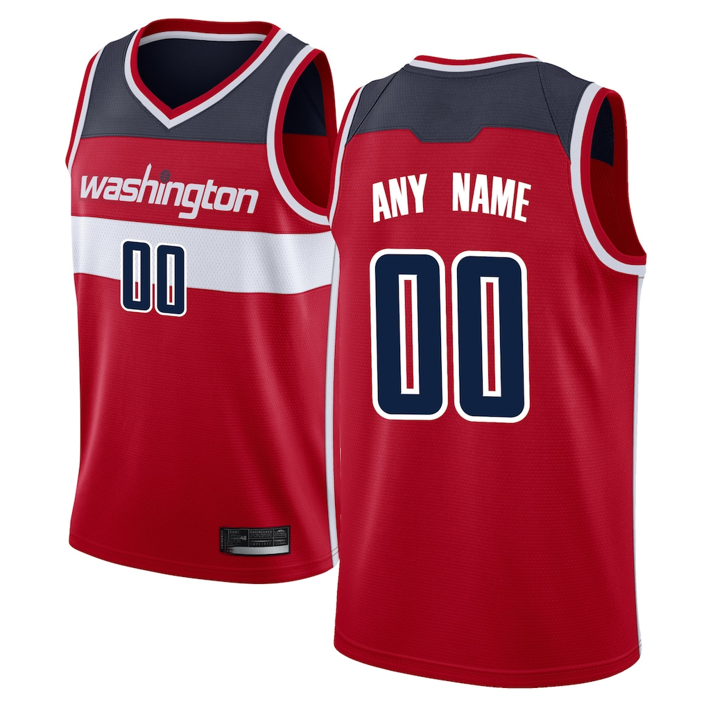 tuec Custom W.Wizards Red Swingman Jerseys - Icon Edition