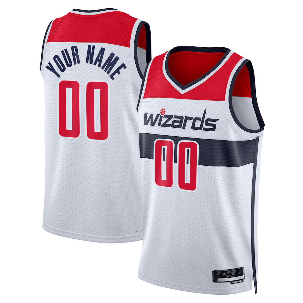 tuec Custom W.Wizards White Swingman Jerseys - Association Edition