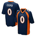 Tuec D.Broncos #0 Jonathon Cooper Player Navy Game Stitched Jerseys