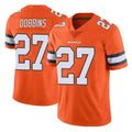 Tuec D.Broncos #27 J.K. Dobbins Player Orange Vapor Untouchable Limited Home Game Stitched Jerseys