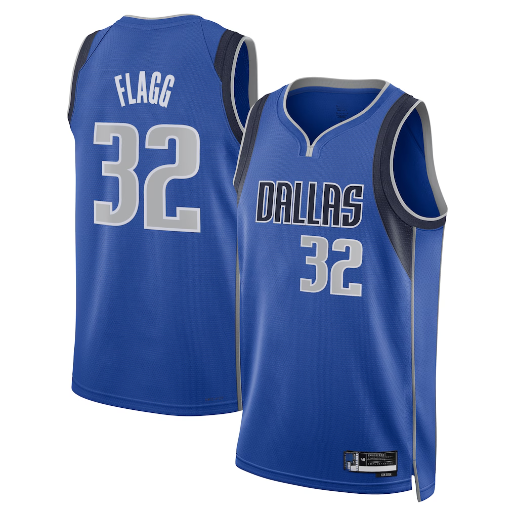 tuec D.Mavericks #32 Cooper Flagg Blue 2025  Draft First Round Pick Swingman Jerseys - Icon Edition