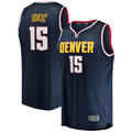 tuec D.Nuggets #15 Nikola Jokic Navy Fast Break Player Jerseys - Icon Edition